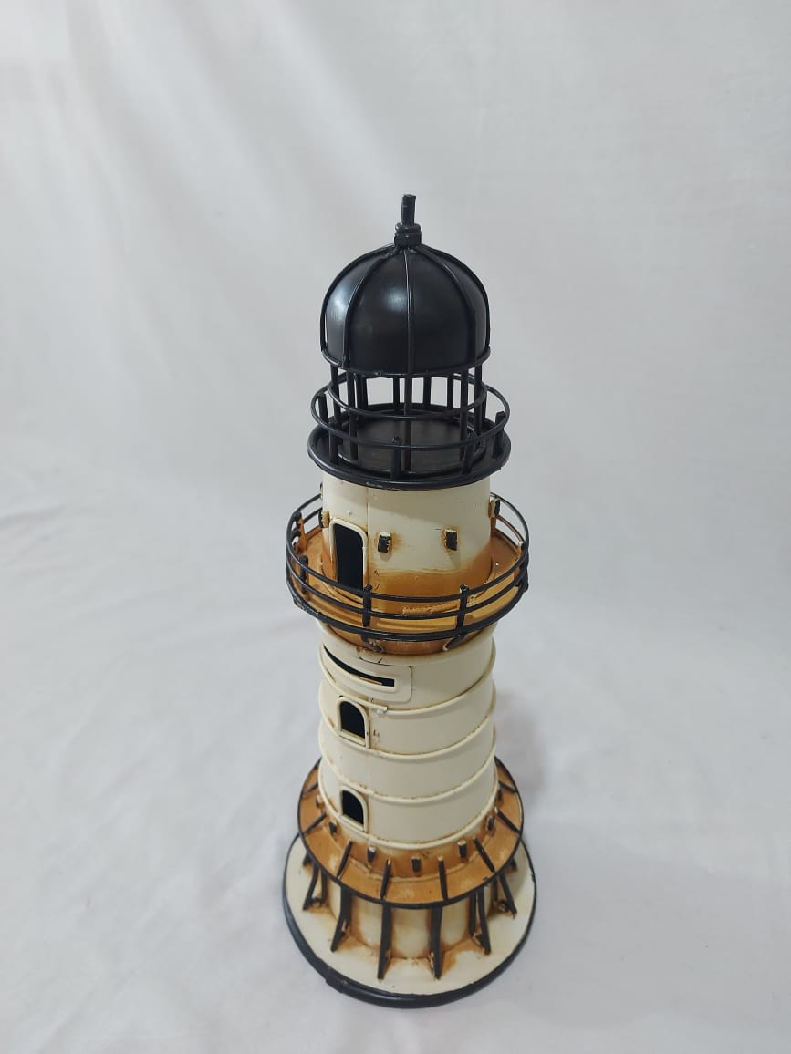 Faro Metal Blanco/Rojo | La Batea Deco