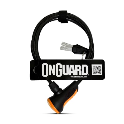 CANDADO ON GUARD C/LLAVE 120 X 8MM NARANJO CANDADO ON GUARD C/LLAVE 120 X 8MM NARANJO