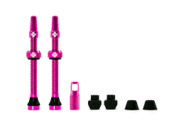 KIT VALVULAS MUC-OFF TUBELESS 60MM PINK (1067) KIT VALVULAS MUC-OFF TUBELESS 60MM PINK (1067)