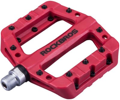 PEDALES DE BICICLETA ROCKBROS RESINA ROJO PEDALES DE BICICLETA ROCKBROS RESINA ROJO