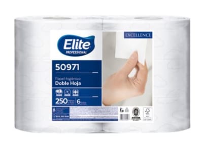 Papel higiénico jumbo 6x250 mts