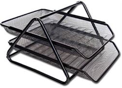 Bandeja escritorio metálica doble