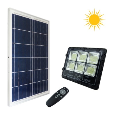 Proyector Solar LED 1000 Watt c/panel Solar 120 LED Control remoto1