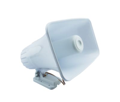 Sirena Dos Tonos de 40Watt a 12 Volt Blanca.