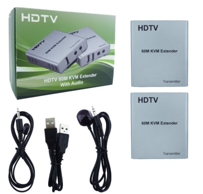 Extensor Conector HDMI A LAN RJ-45 60 Mts Contiene 2 Transformadores.