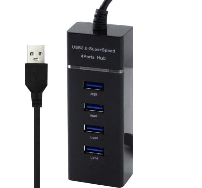 HUB 4 USB 3.0 Con Cable De 30Cm, 2 Colores. Con Luz. En Blister.1