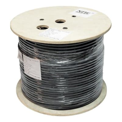 Cable UTP cat5e 24AWG Negro 305 mts. C/Mensajero Exterior1
