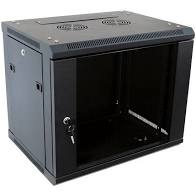 Rack 9U 45cm-Fondo Pared Negro INC-M6-2U