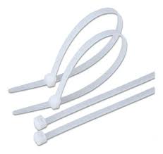 Amarra Cable, 20Cm X 100 Piezas, Blanca, En Bolsa.