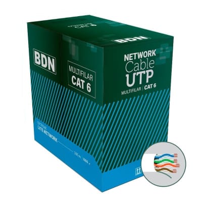 Cable utp cat6 23awg BLANCO multifilar 305m cobre1