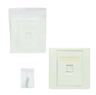 Tapa de muro para caja de conexion RJ-45 de Red internet