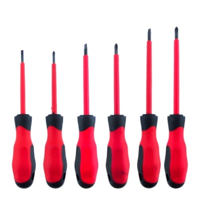 Destornillador set x 6 piezas Marca TOP NOTVH plano y cruz