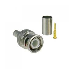 Conector BNC-Macho Crimpeable 75OHM Conector Coaxial para Cable RG591