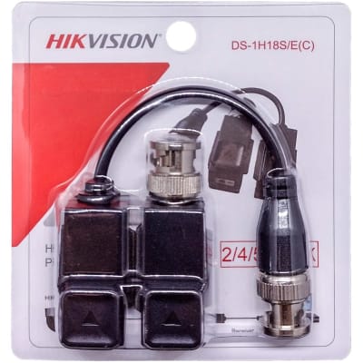 Video Balun, Set 4K Ponchable DS-1H18S/E-C Hikvision x 100 unidades1
