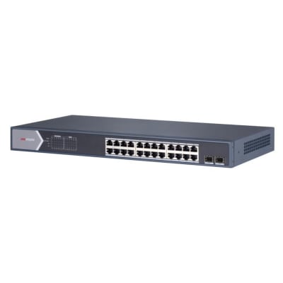 P Switch 24 Puertos PoE GE + 2 SFP No Administrable DS-3E0526P-E/M Hikvision