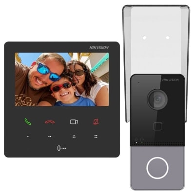 KIT Video Portero IP FULL HD 2MP WIFI 2.4GHZ 4 entrada de alarma, IR 3mt, IP65 EXTERIOR