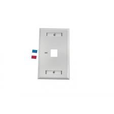 Face Plate Blanco 01 Puerto Keystone 70x114mm FullCCTV1