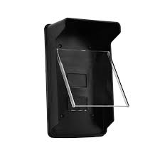 Cubierta protectora de plástico, contra la lluvia con PANEL TRANSPARENTE, para control de acceso1