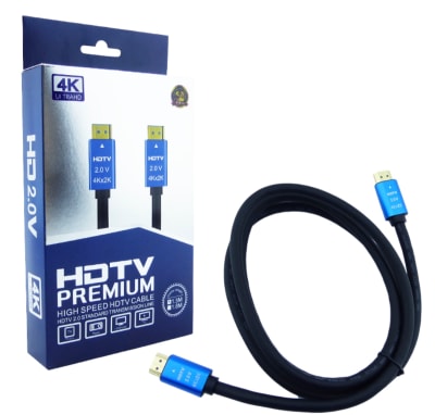 Cable HDMI HDVT De 20 Mts con doble filtro 4K, 2.0 punta de metal