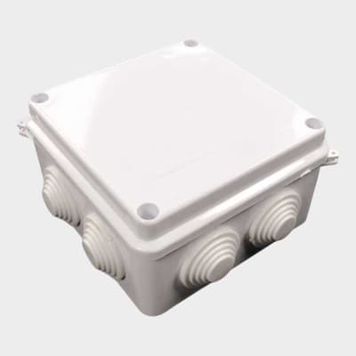 Caja estanca, distribución, PVC 100x100x70mm C/conos IP551