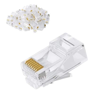 Conector de RJ-45 Cat5 para cable de red, cristal (100 unidades)1