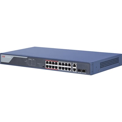 Switch PoE+ / Monitoreable / 16 Puertos 10/100 Mbps PoE+ / 2 Puertos 1000 Mbps Uplink / 1 Puerto SFP1