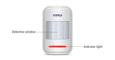 KERUI P819 Sensor PIR inalámbrico de 433MHz Detector de movimiento-infrarrojo-inteligente