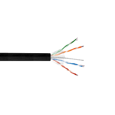 Cable UTP Cat6 0,50mm Exterior Negro 305 mt Chaqueta en Polietileno.