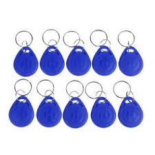 Llavero RFID Identificación de Lectura 125khz EM4100 TK4100 Token AZUL (10pcs)