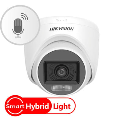 Turret TVI 3K Smart Dual Light 20m Audio  lente 2.8mm de interior  Hikvision