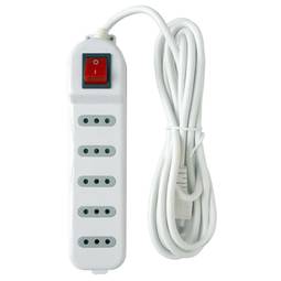 Alargador Zapatilla Eléctrica 5 Metros, 5 Entradas C/Switch, Macrotel