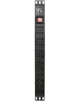 PDU 12 enchufes 10A HORIZ/VERT interruptor x 3mt TRIMERX