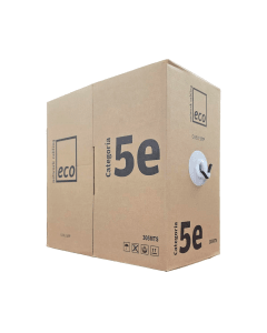 Cable UTP cat5e 24AWG Negro 305 mts. Exterior