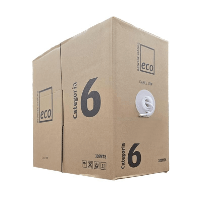 Cable UTP, cat6, 4 pares, 25AWG GRIS 305 mts. 0.48mm CCA