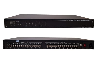 FUENTE DE PODER PARA CCTV RACK 1U 12V 20AMPERES 16 CANALES