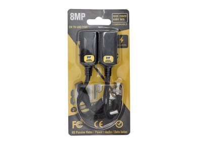 Balun 8MP 1Ch Video + Alimentacion Con Salida A RJ451