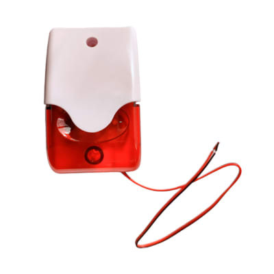 Sirena sobrepuesta blanca/roja LED