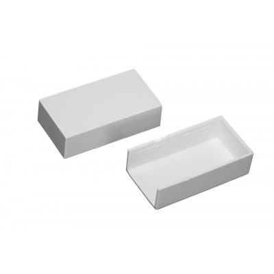 Tapa final blanca 20x10mm 2 un1