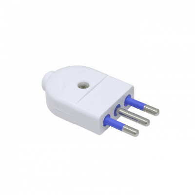 Enchufe Macho Volante Blanco 2P+T 10A con-Tierra SL1002 KC445501