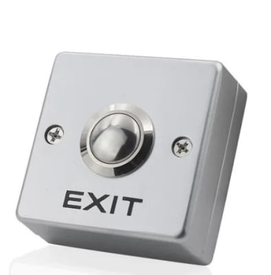 Botón de salida de puerta Exterior, para sistema de Control de acceso y otros. 53x53x28mm1