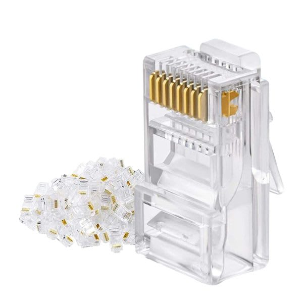Conector macho RJ45 Cat6 de cristal (100 uni) 0