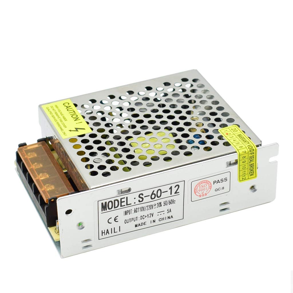 Fuente de poder Switching 12v 5a Transformador 60w Sin cable 0