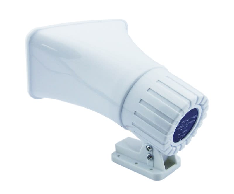 Sirena Dos Tonos de 40Watt a 12 Volt Blanca.2