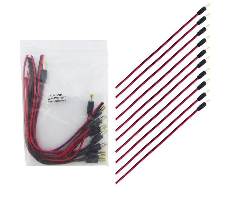 Cable DC a Terminal para fuente poder para CCTV x 10 Unidades 2
