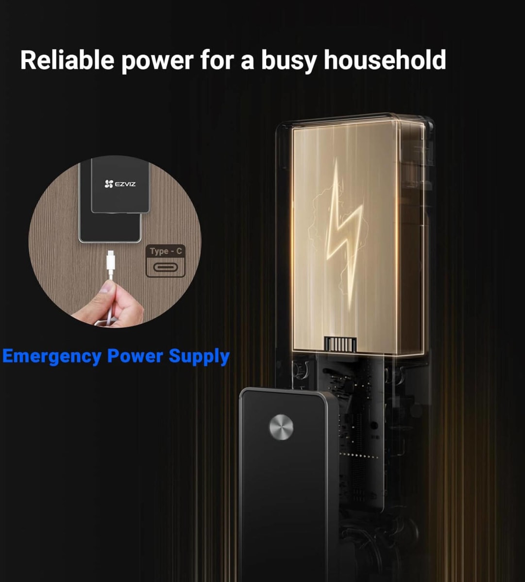 Cerradura Inteligente con Reconocimiento Facial Gris CS-DL50FVS (WBP,GR) Ezviz3