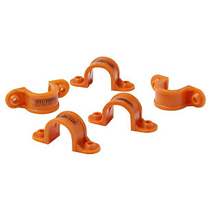 Abrazadera  PVC para Tubo Naranja 16mm1