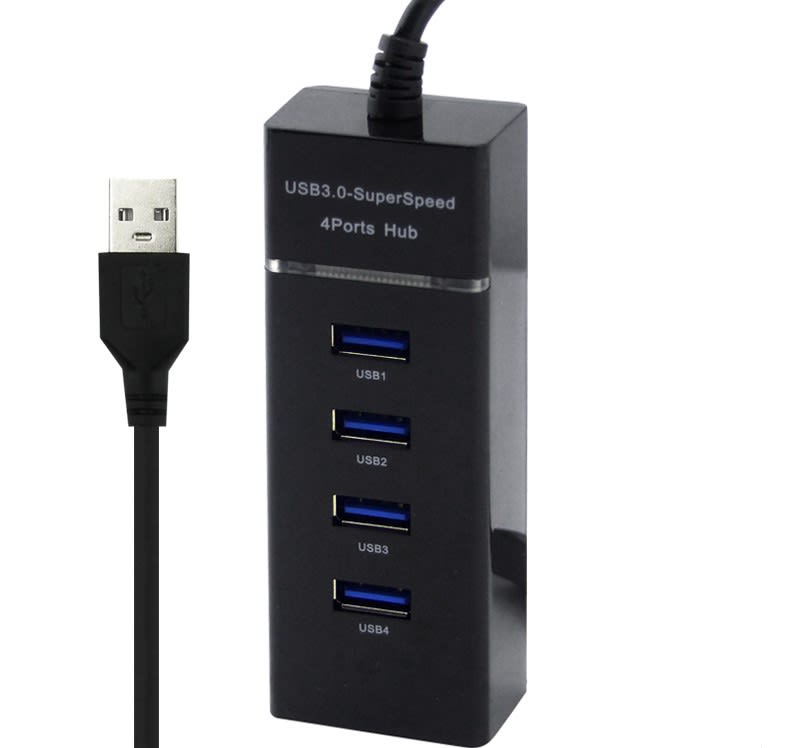 HUB 4 USB 3.0 Con Cable De 30Cm, 2 Colores. Con Luz. En Blister. 0