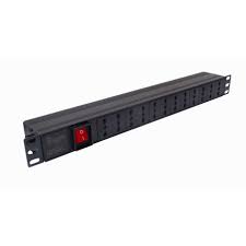 PDU Regleta 12-Hembra-Ch 10A Rack-1U Switch-Piloto Macho-Ch1