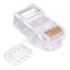 Conector cristal Cat6 UTP RJ45, 10-unids p/Unifilar. 0