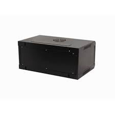 Rack Pared Mural Negro, Alto= 24 cms.; Ancho= 55 cms.; Profundidad= 35. Laterales-Fijos 4U, LINKMADE3